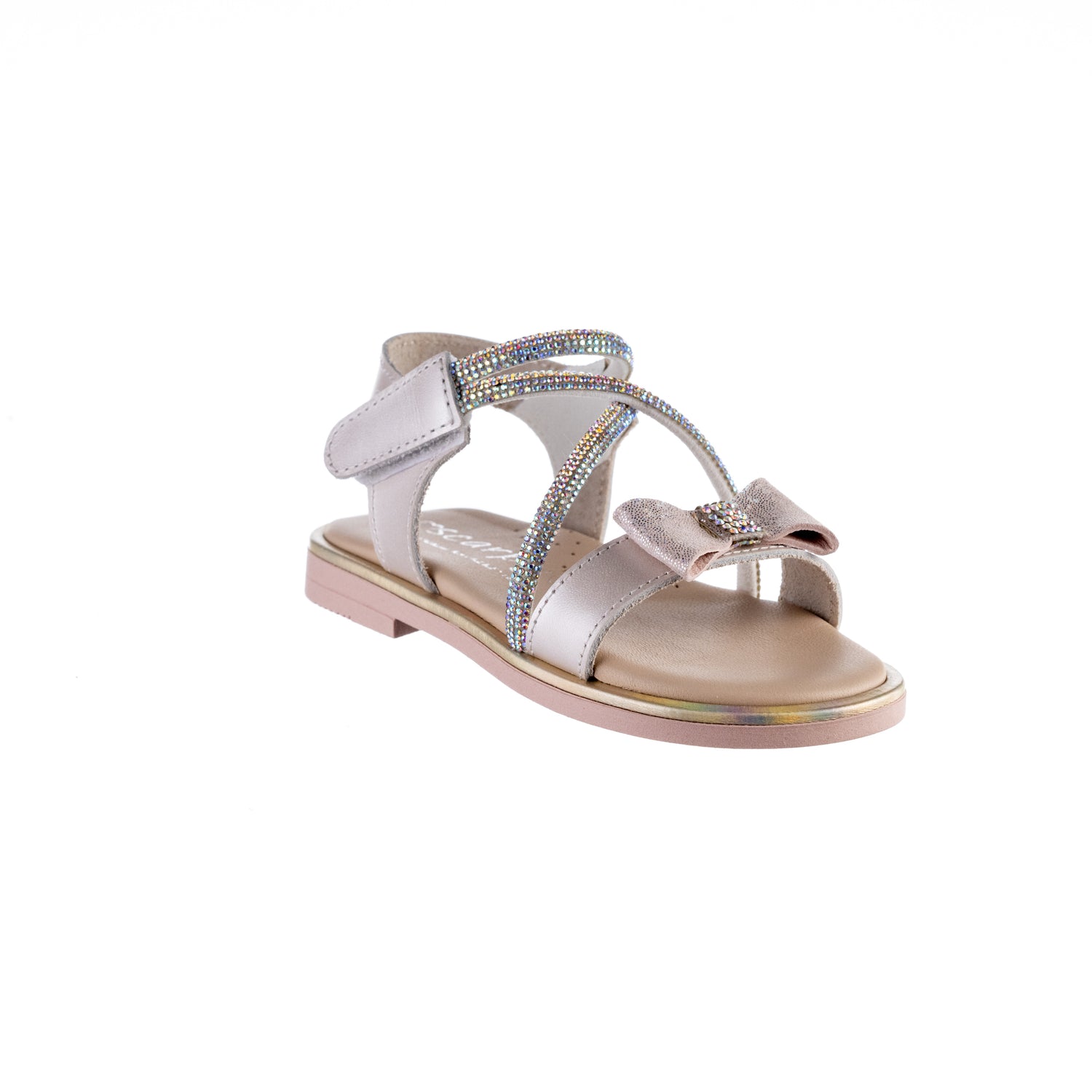 Bonito  πεδιλο ΑΚ25-562  δερματινο με αντομικο πελμα ιβουαρ/περλα