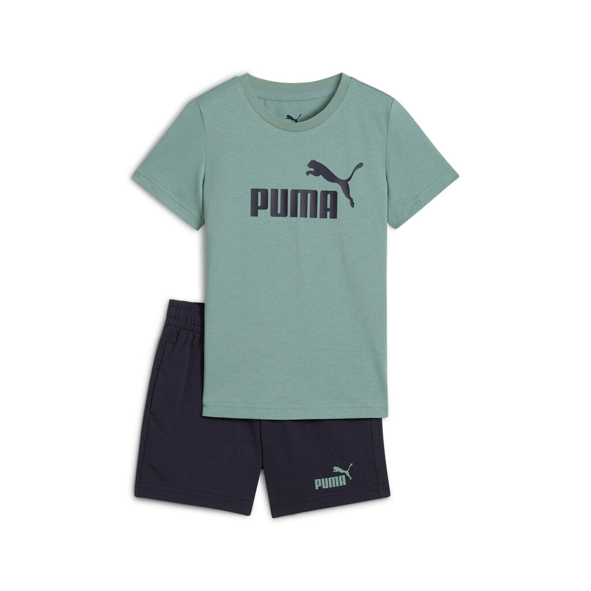 PUMA 685240 30 ESS Tee & Shorts Set green moon-new navy