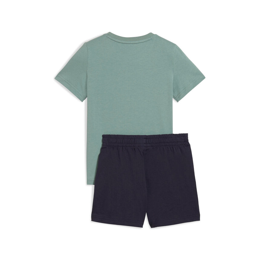 PUMA 685240 30 ESS Tee & Shorts Set green moon-new navy