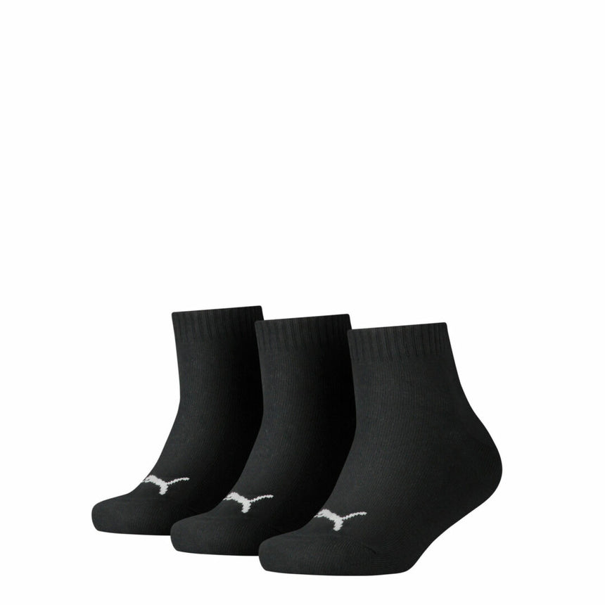 Puma Socks Kids Quarter Soft Cotton 3 Pack Black