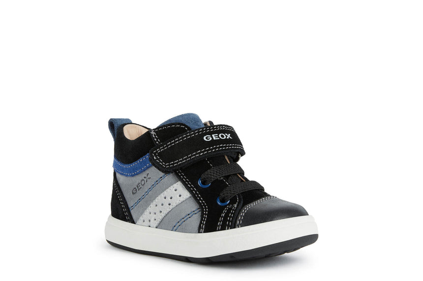 Geox B Biglia B.A-Wax.Lea+Suede black/anthracite.