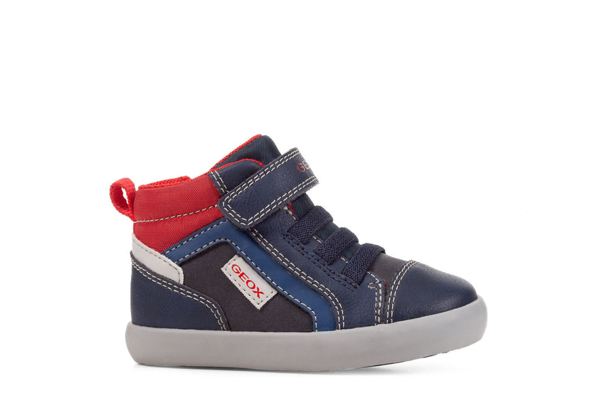 GEOX B GISLI B.A-WAX.SYNT+NYLON NAVY/RED