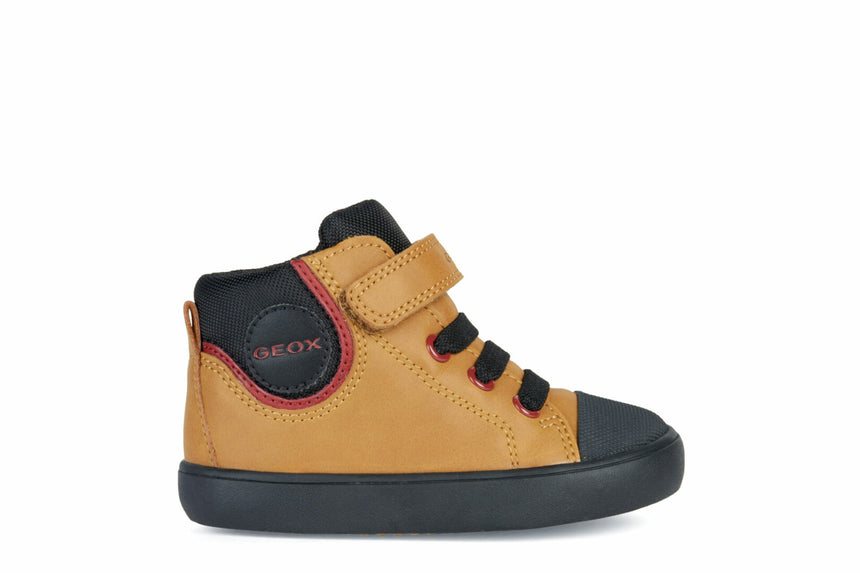 Geox B Gisli B.B-Waxed Syn+Nylon Dk Yellow/Black