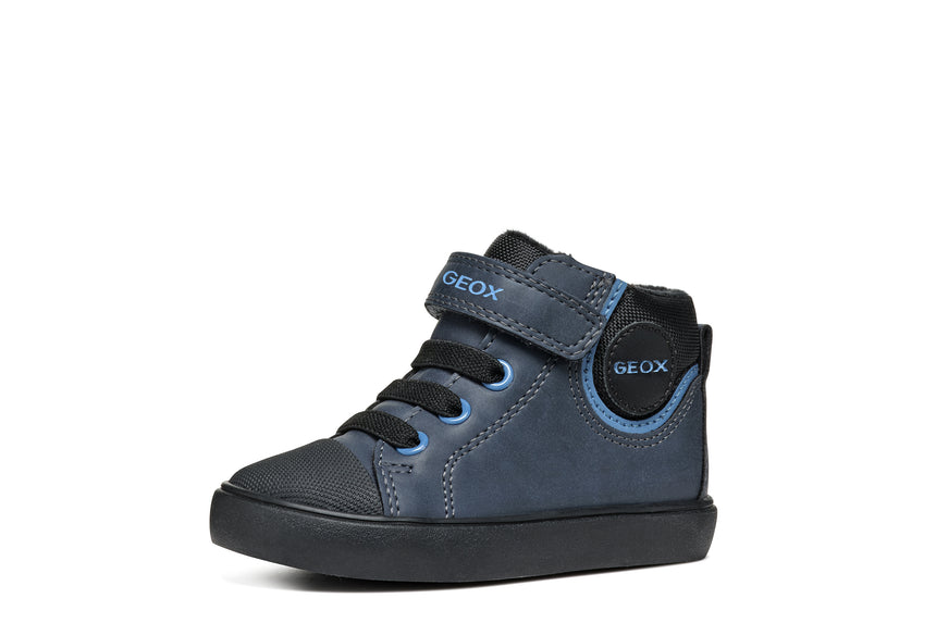 Geox B Gisli Παιδικά Sneakers High με Σκρατς Navy Μπλε b461nc0mefuc0693