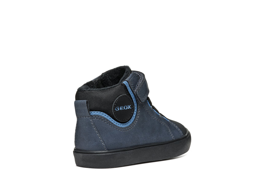 Geox B Gisli Παιδικά Sneakers High με Σκρατς Navy Μπλε b461nc0mefuc0693