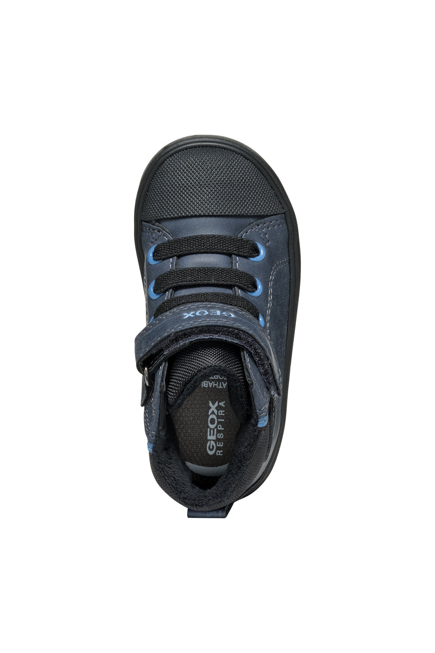 Geox B Gisli Παιδικά Sneakers High με Σκρατς Navy Μπλε b461nc0mefuc0693