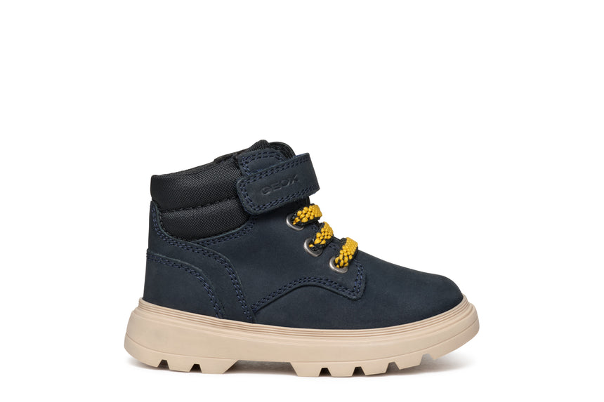 GEOX B4662B032FUC0045 KIDDARTAH Δερμάτινα Παιδικά Μποτάκια Μπλε