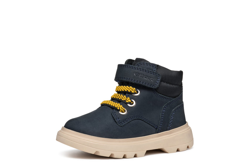 GEOX B4662B032FUC0045 KIDDARTAH Δερμάτινα Παιδικά Μποτάκια Μπλε