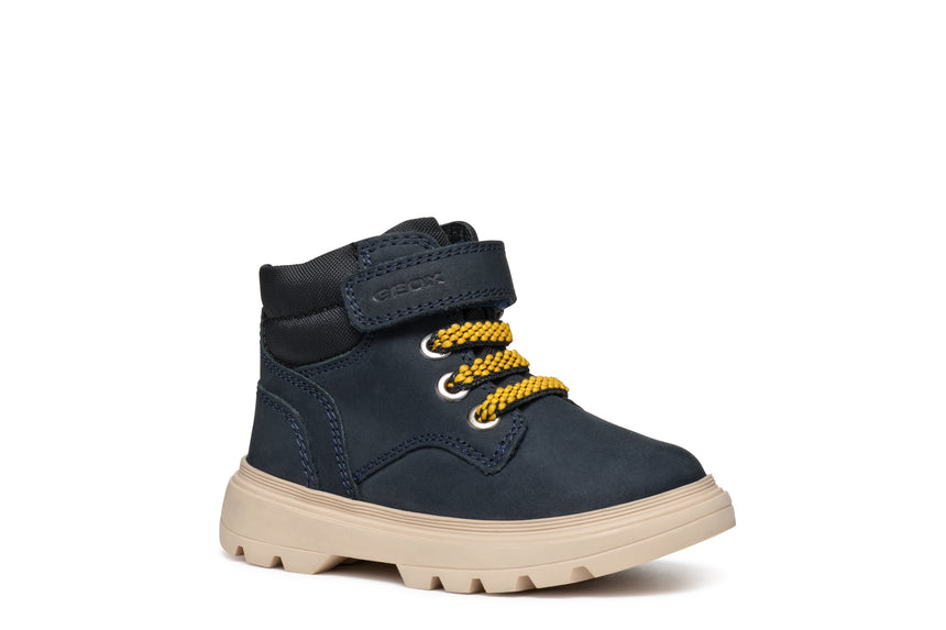 GEOX B4662B032FUC0045 KIDDARTAH Δερμάτινα Παιδικά Μποτάκια Μπλε