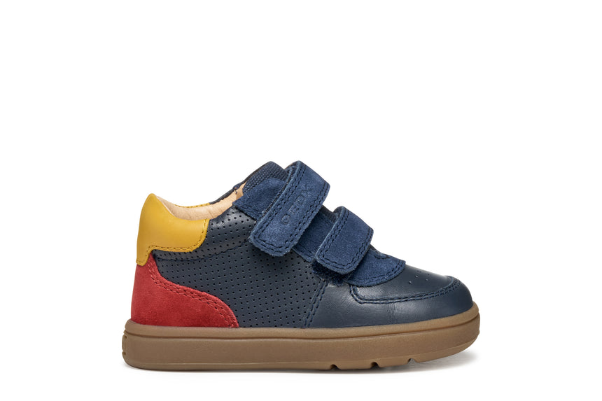 Geox B Biglia Δερμάτινα Παιδικά Μποτάκια με Σκρατς Navy Μπλε b554da08522c0735