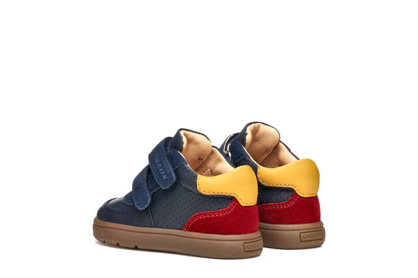 Geox B Biglia Δερμάτινα Παιδικά Μποτάκια με Σκρατς Navy Μπλε b554da08522c0735