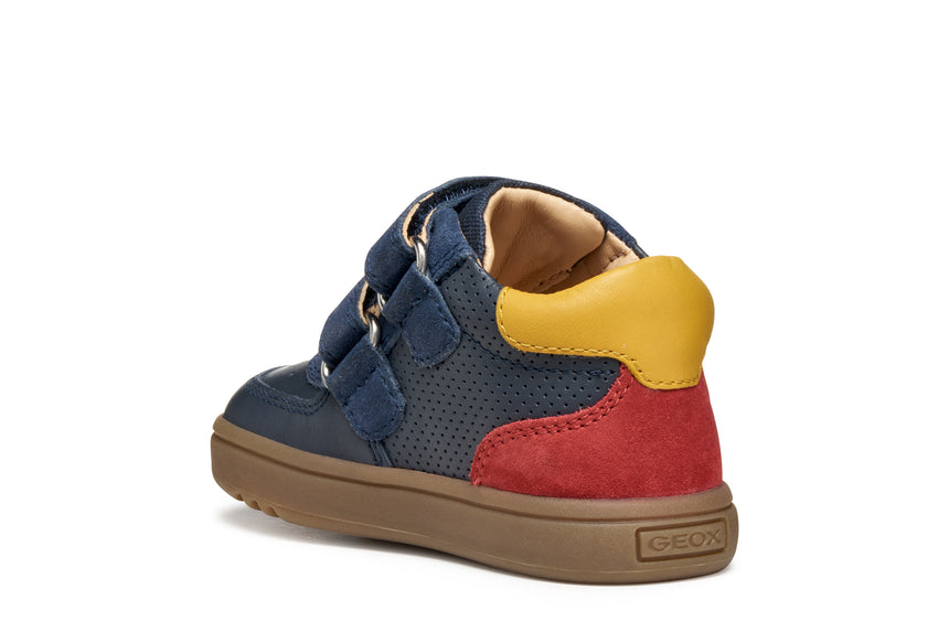 Geox B Biglia Δερμάτινα Παιδικά Μποτάκια με Σκρατς Navy Μπλε b554da08522c0735