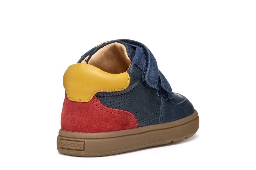 Geox B Biglia Δερμάτινα Παιδικά Μποτάκια με Σκρατς Navy Μπλε b554da08522c0735