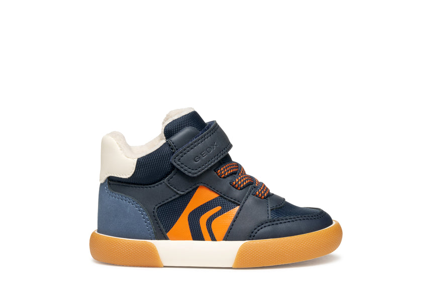GEOX B561NA0MEFUC4218 B Gisli Παιδικά Sneakers High με Σκρατς Navy Μπλε