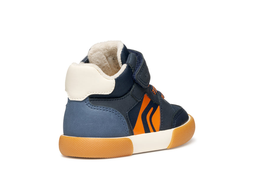 GEOX B561NA0MEFUC4218 B Gisli Παιδικά Sneakers High με Σκρατς Navy Μπλε
