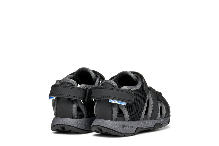 Geox πεδιλο για αγορι μαυρο γκρι b650fa 0514 c9999