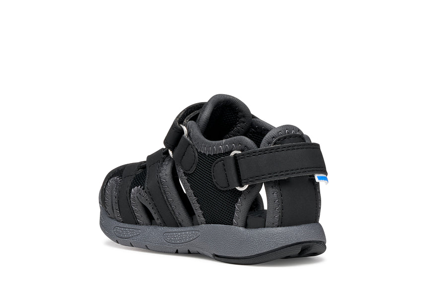 Geox πεδιλο για αγορι μαυρο γκρι b650fa 0514 c9999