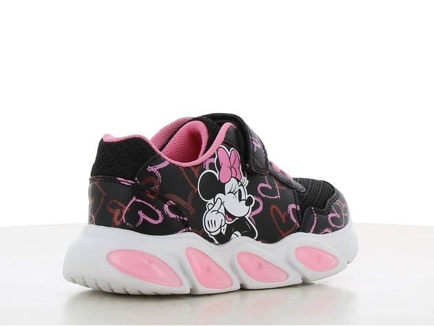 Disney Παιδικά Sneakers Ανατομικά με Σκρατς & Φωτάκια Μαύρα DM011379