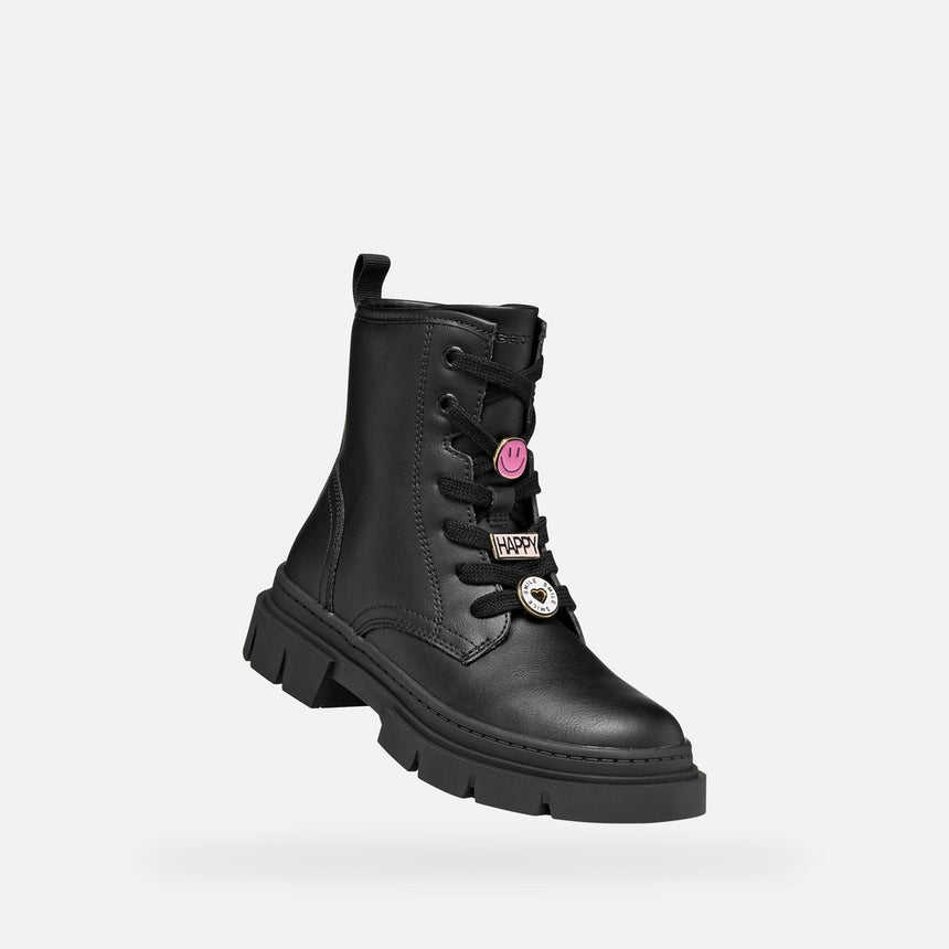 GEOX Παιδικά Αρβυλάκια με Φερμουάρ Μαύρα j660kh0003wc9999
