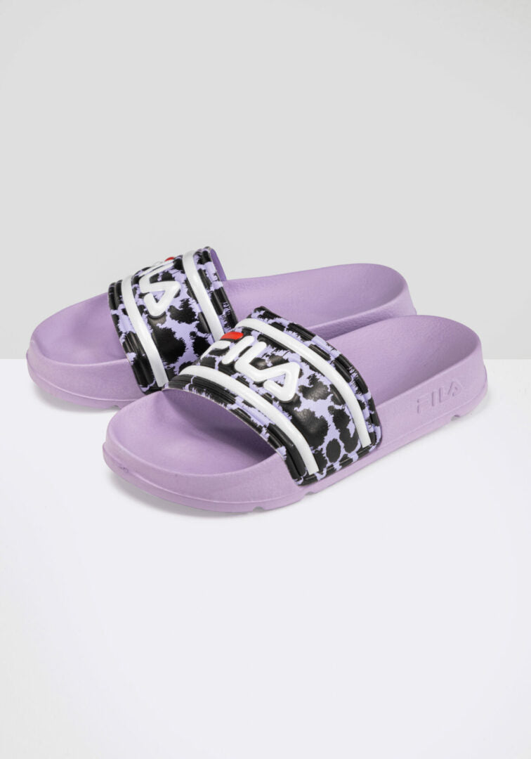Fila Morro Bay P Slipper Kids Fair Orchid-Leopard