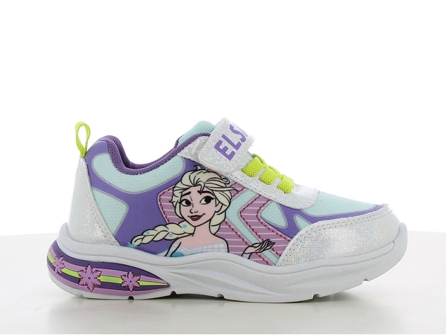 Disney frozen fz014675 αθλητικο με φωτακια λευκο ασημενιο σιελ