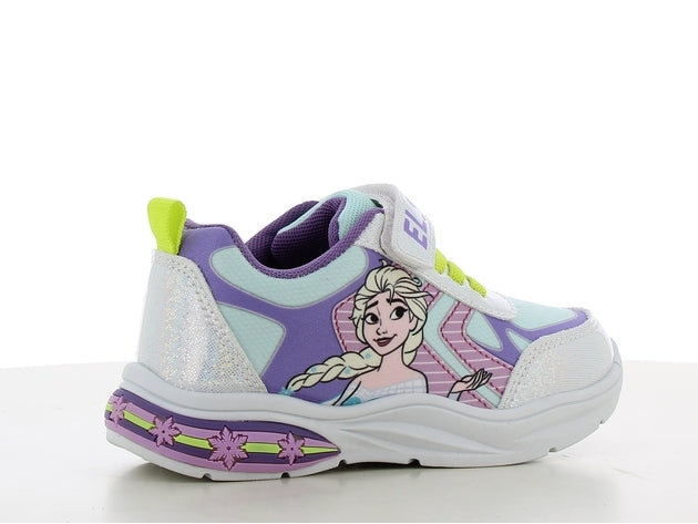 Disney frozen fz014675 αθλητικο με φωτακια λευκο ασημενιο σιελ