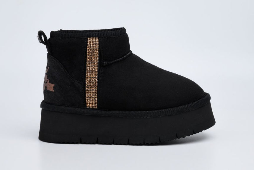 REPLAY JF250002T-003 Παιδικά Μποτάκια Μαύρα με γούνα εσωτερικά