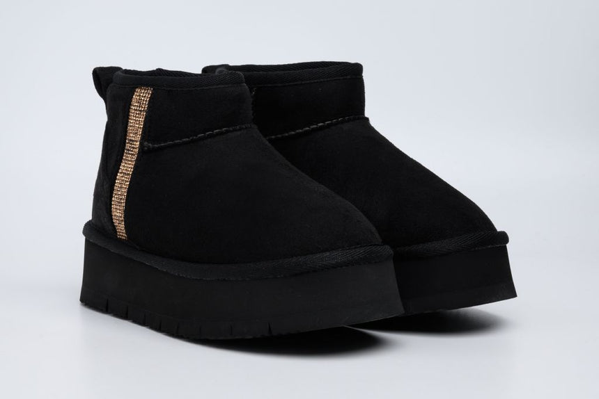 REPLAY JF250002T-003 Παιδικά Μποτάκια Μαύρα με γούνα εσωτερικά