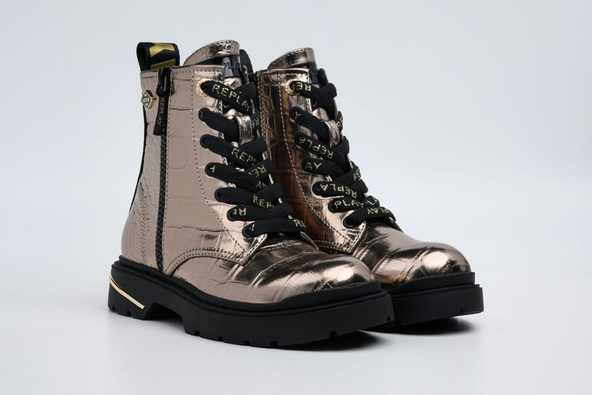 REPLAY JL170040S-0045 PLATINΠαιδικά Μποτάκια Χρυσά