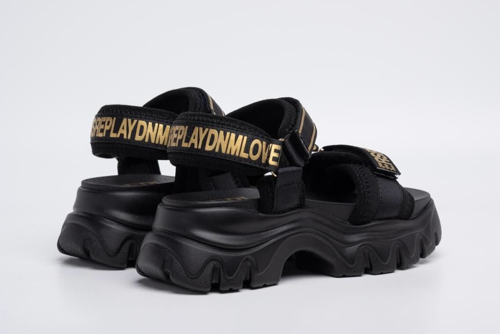REPLAY JP140002T-0006 SANDAL black-gold