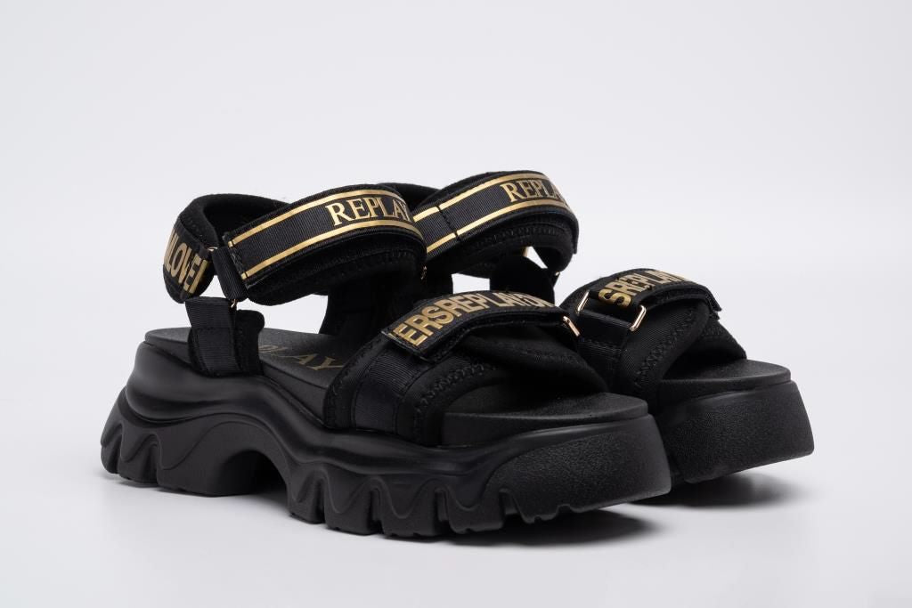 REPLAY JP140002T-0006 SANDAL black-gold