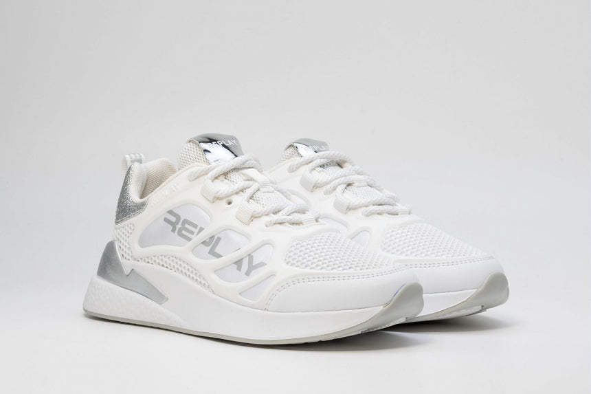 Replay Sneakers Maze Jr8 Js540011s 0081 White Silver