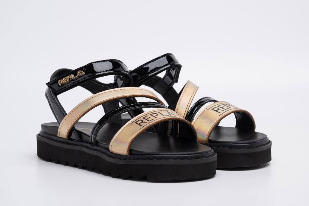 REPLAY JT420009S-006 SANDAL black-gold