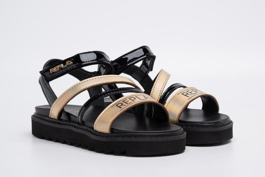 REPLAY JT420009S-006 SANDAL black-gold