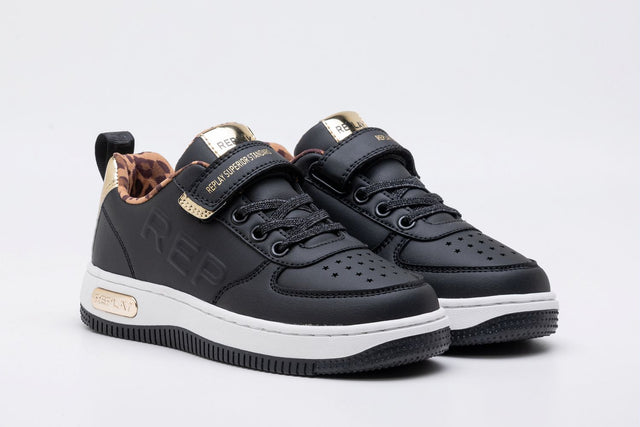 Replay Sneakers Epic Jr Low Girl 1 Jz430010s Black  Gold