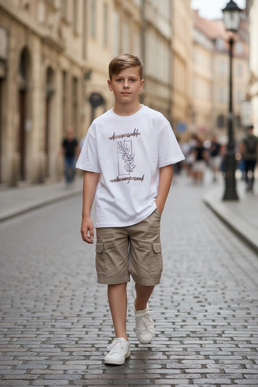 Restart for Kids Παιδικό Σετ μπλούζα βερμούδα αγόρι 26-11305