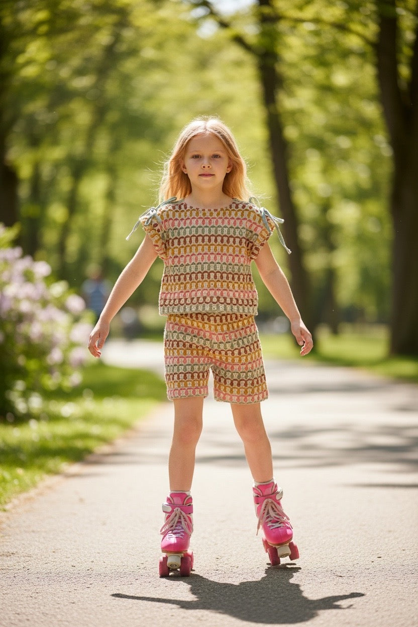 Restart for Kids Παιδικό Σετ μπλούζα Σορτς κοριτσι 26-10907