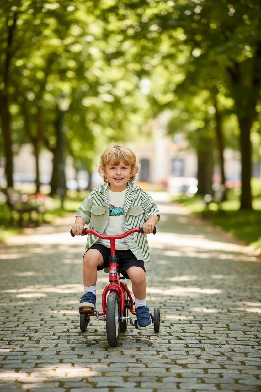Restart for Kids Παιδικό Σετ 3τμχ μπλούζα βερμούδα πουκάμισο αγόρι 26-11259