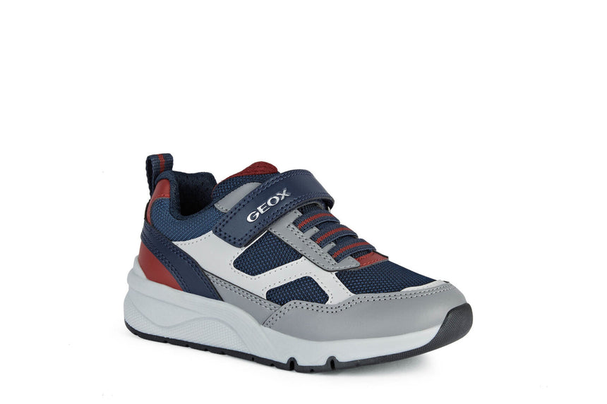 GEOX J ROONER B.B-NYLON+GEOBUCK GREY/NAVY