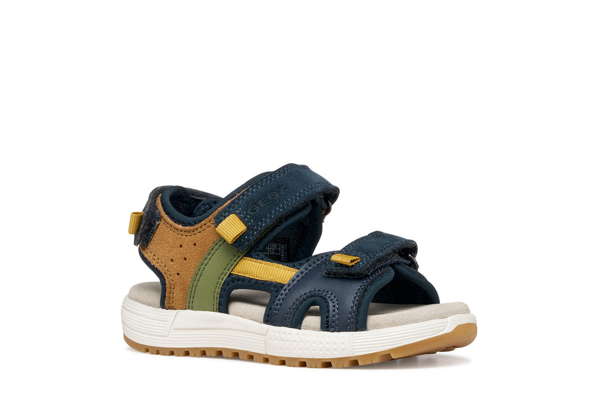 Geox πεδιλο για αγορι navy ochre J35ava 01522 cf42q