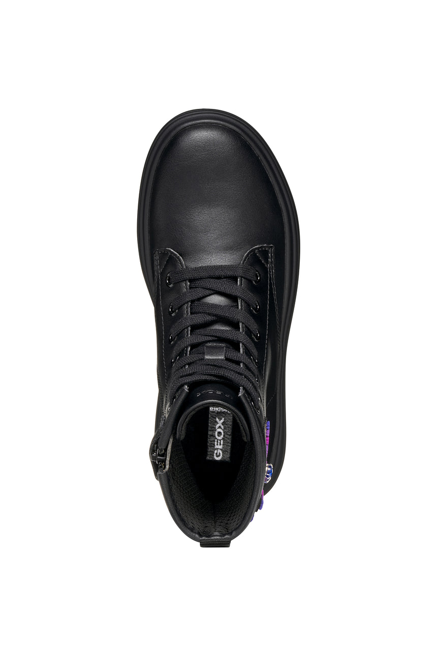 GEOX J46ETD000BCC9997 Phaolae Kids' Ankle Boots with Zipper Black