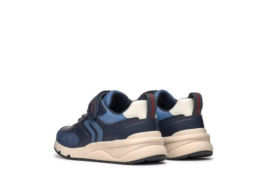 GEOX J46H0D054FUC4244 Rooner Παιδικά Sneakers με Σκρατς Μπλε