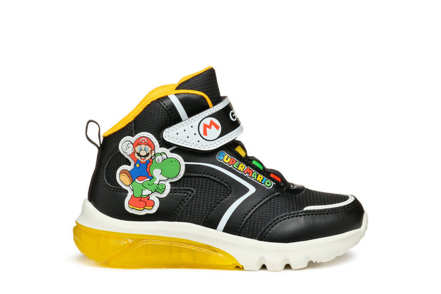 Geox J Ciberdron F-GBK+Nylon J46LBJ 054FU C0054 Black-Yellow