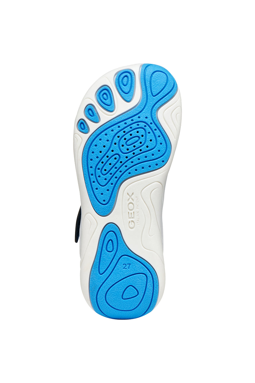 geox junior foot run j65pdb 06k9j cf44d navy /azure barefoot