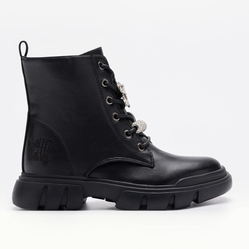 LELLI KELLY LKHH5313 Δερμάτινα Παιδικά Μποτάκια με Φερμουάρ Μαύρα