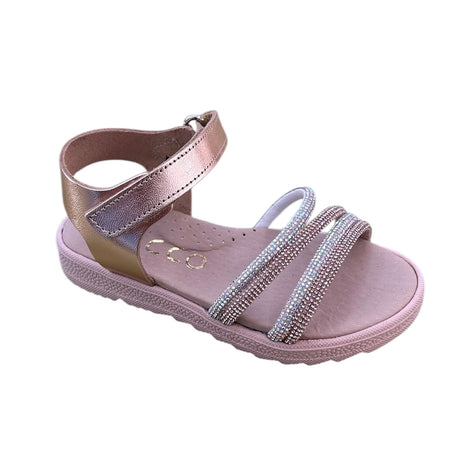 Ricco A30266P1 leather sandal copper silver