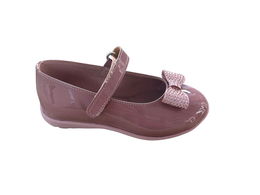 ricco 1824 μπαρετα με velcro nude λουστρινη