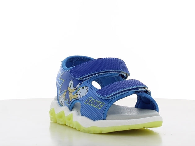 sonic πεδιλο αγορι με velcro και φωτακια μπλε sc001315