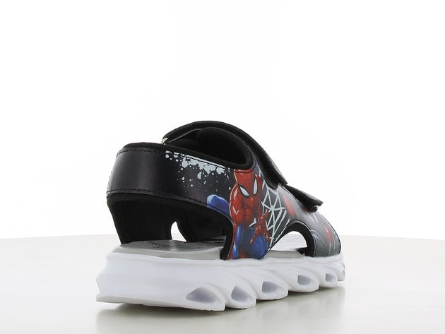 Spiderman πεδιλο με φωτακια και velcro μπλε μαυρο sp014995