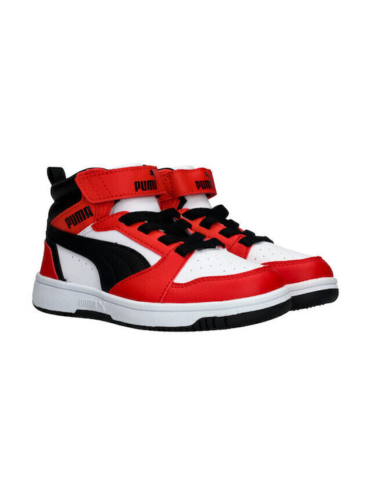 Puma Αθλητικο Ημιμποτο 393832 03 Puma Rebound V6 Mid Ac+Ps Puma White-Puma Black-Red